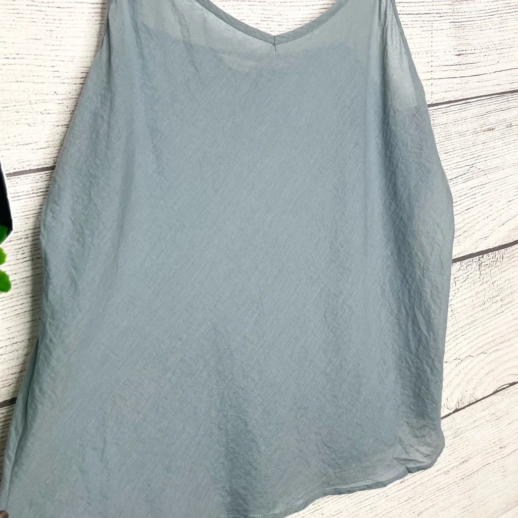 Soft Surroundings Light Blue Cotton Camisole Size XL Sleeveless Tank Top Liner - Image 4