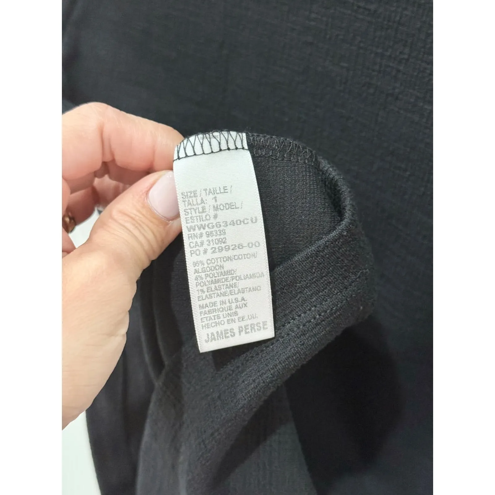 James Perse Skinny Scoop Back Knit Jersey Mini Bodycon Dress Black Womens 1 / S - Image 6