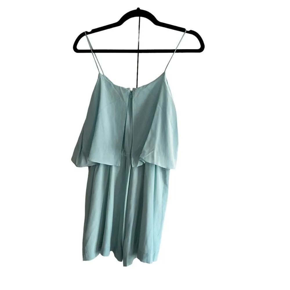 Amanda Uprichard  Blue Flounce Romper One Piece Size Small - Image 4