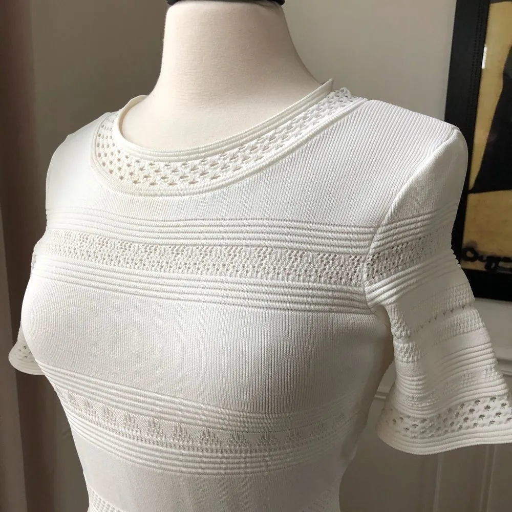 Eliza J Knit Short Sleeve Fit & Flare Dress M - Image 3