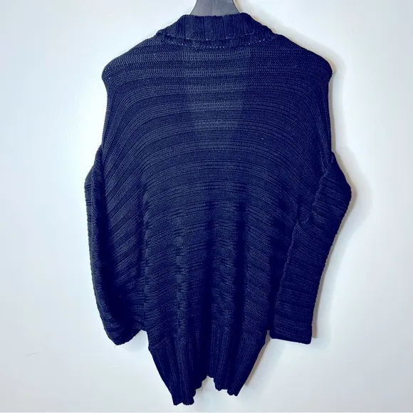 Alice + Olivia Black Wool Blend Shawl‎ Cardigan - Image 2