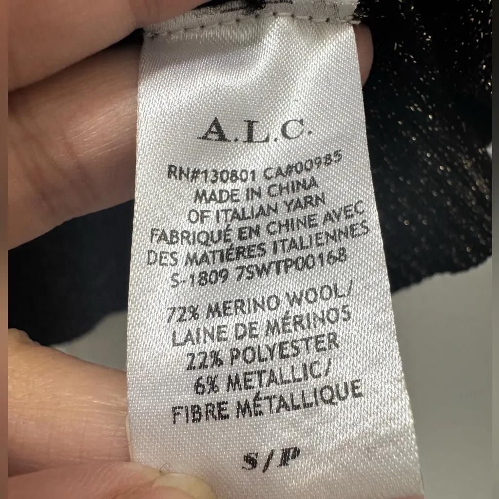 Revolve A.L.C. Minka Flutter Knit Top Small Metallic - Image 6