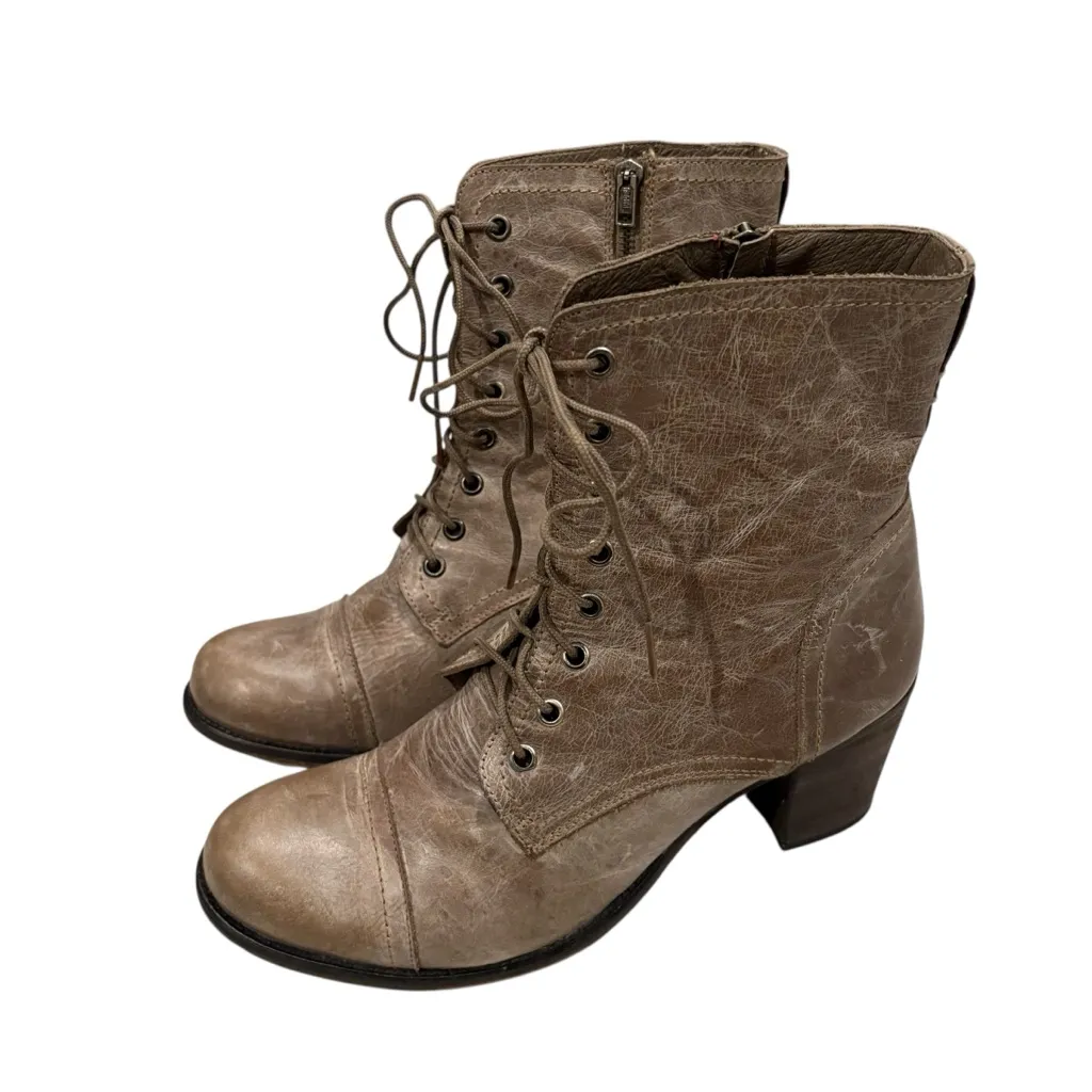 Steve Madden Grannie Distressed Leather Combat Boots, Sz 11 - Image 5