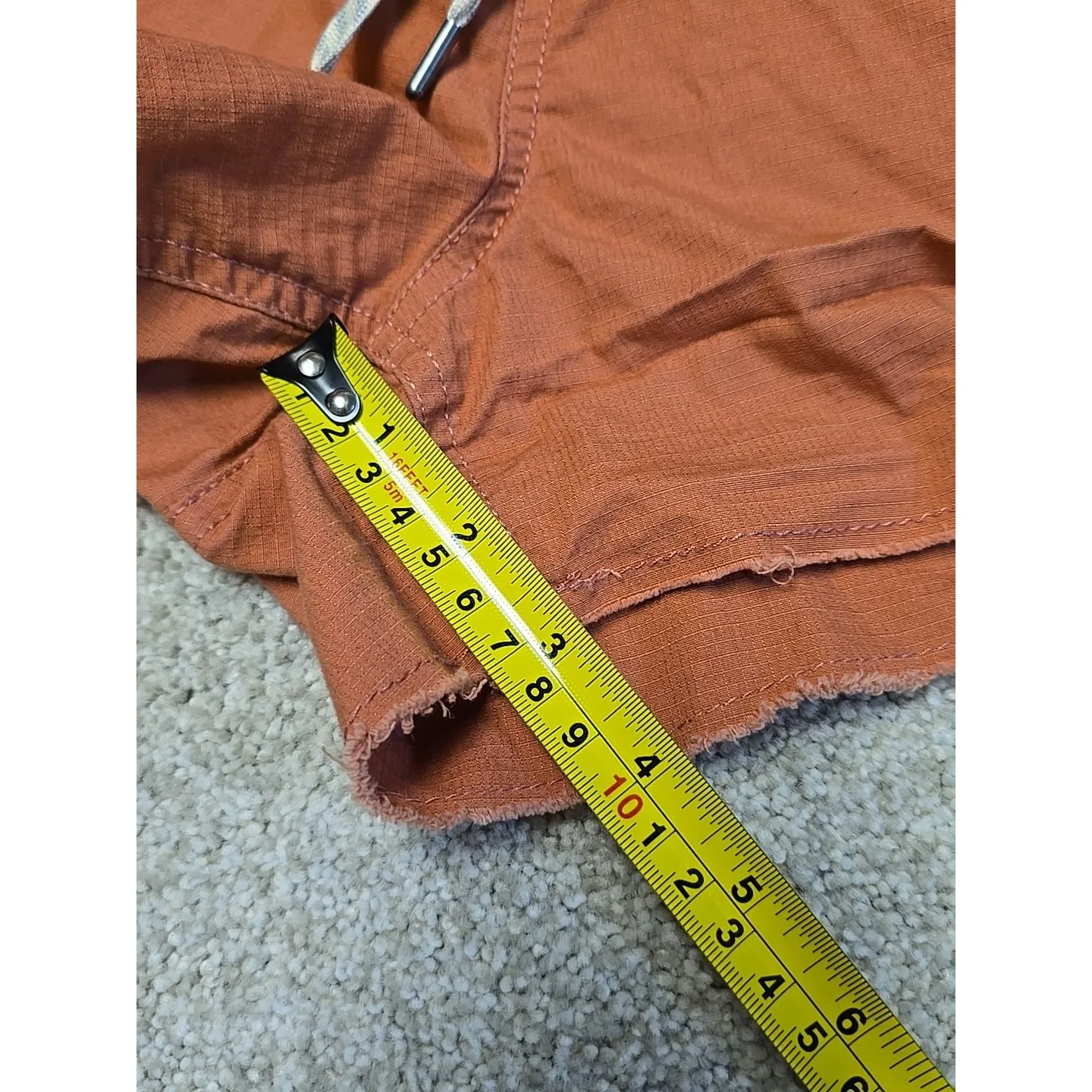 Vuori Ripstop Shorts Women Sz L Coral Cinnamon Organic Cotton Lightweight Hiking - Image 6