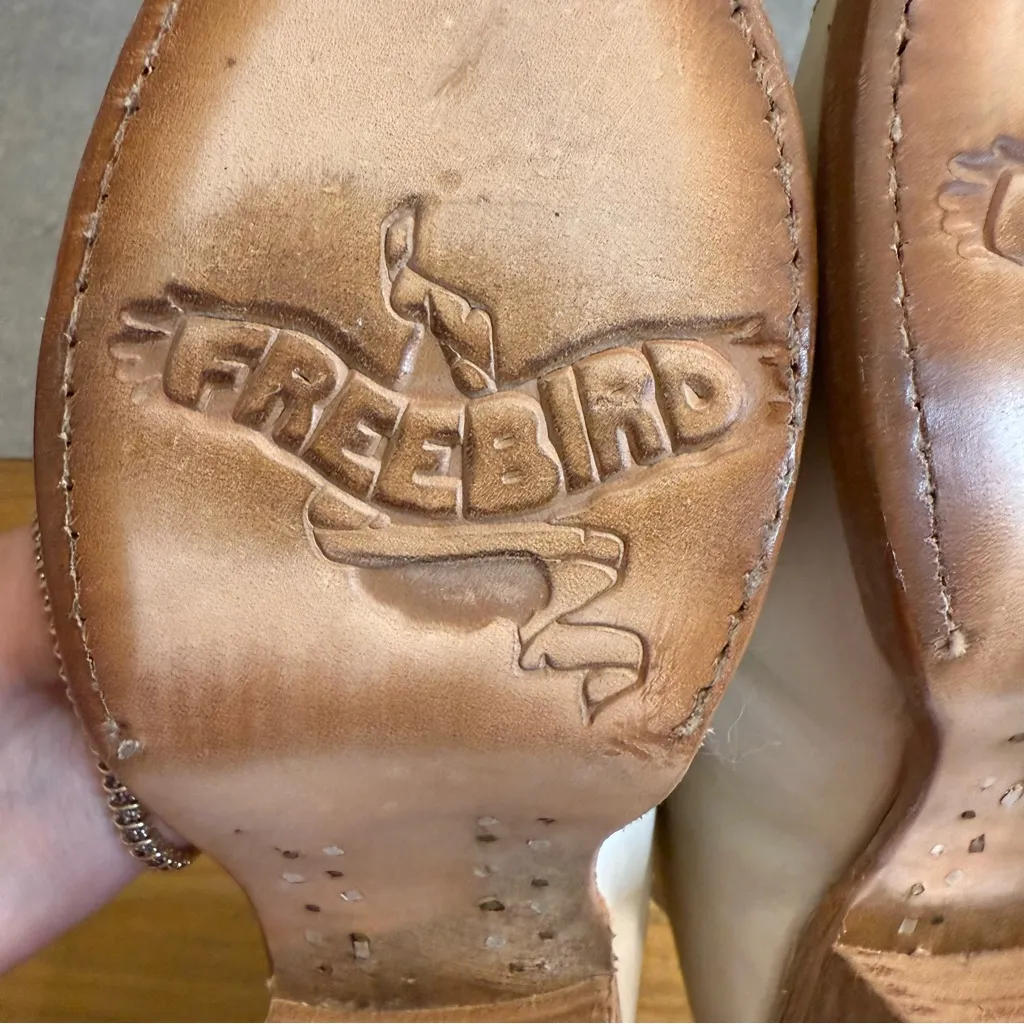 Freebird Quinn Open Toe Strappy Buckles Cream Sandal Booties Size 6 - Image 8
