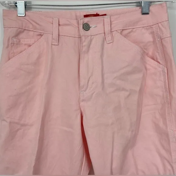 Dickies straight‎ leg jeans, painter pant style. light pink color, size 5/27 - Image 7