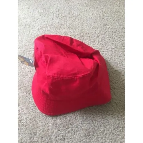 Paris Accessories Ladies Adult Unisex Red Bucket Hat One Size - Image 6