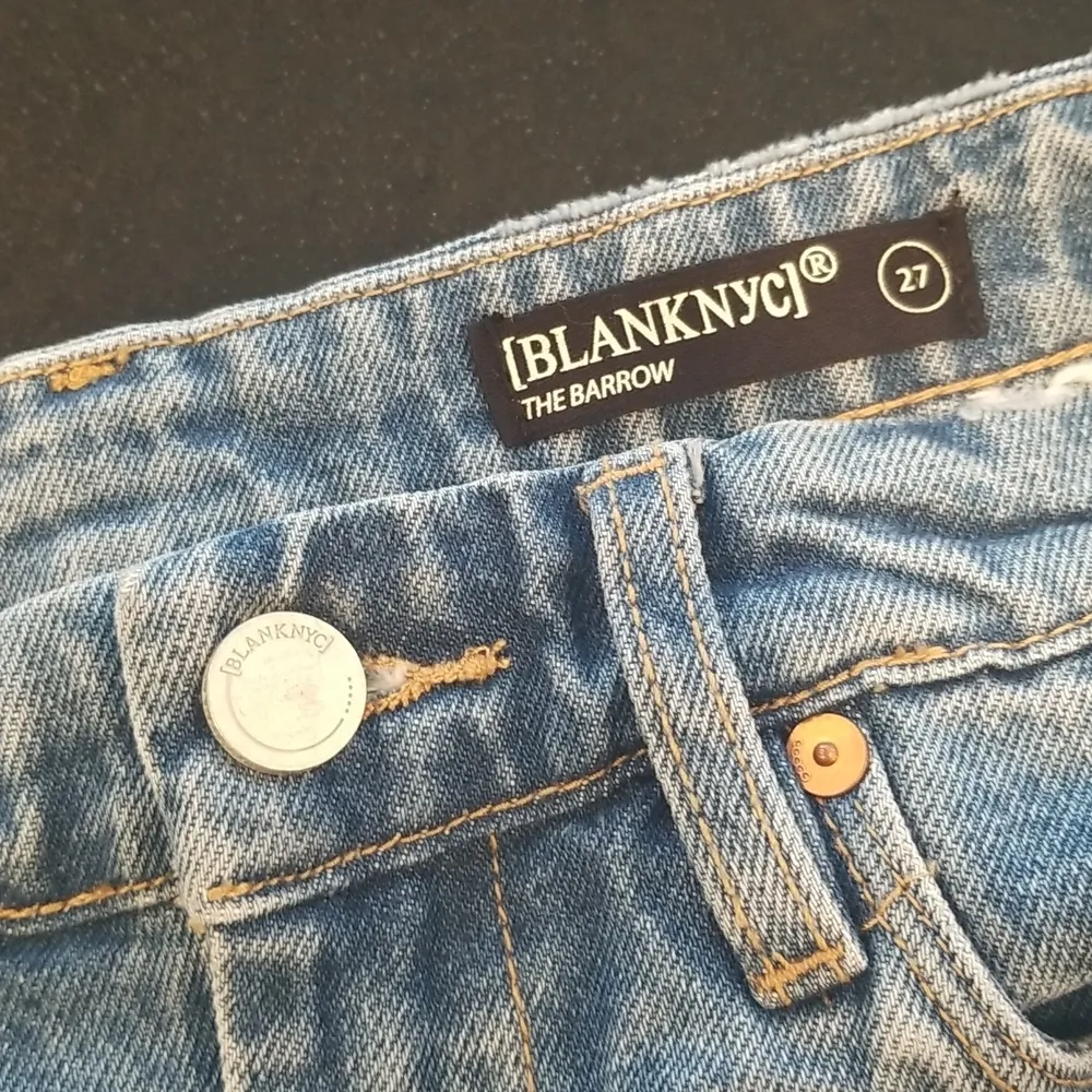 💕BLANKNYC💕 The Barrow High Waist Cutoff Denim Shorts Fare Warning Blue 27 NWT - Image 13