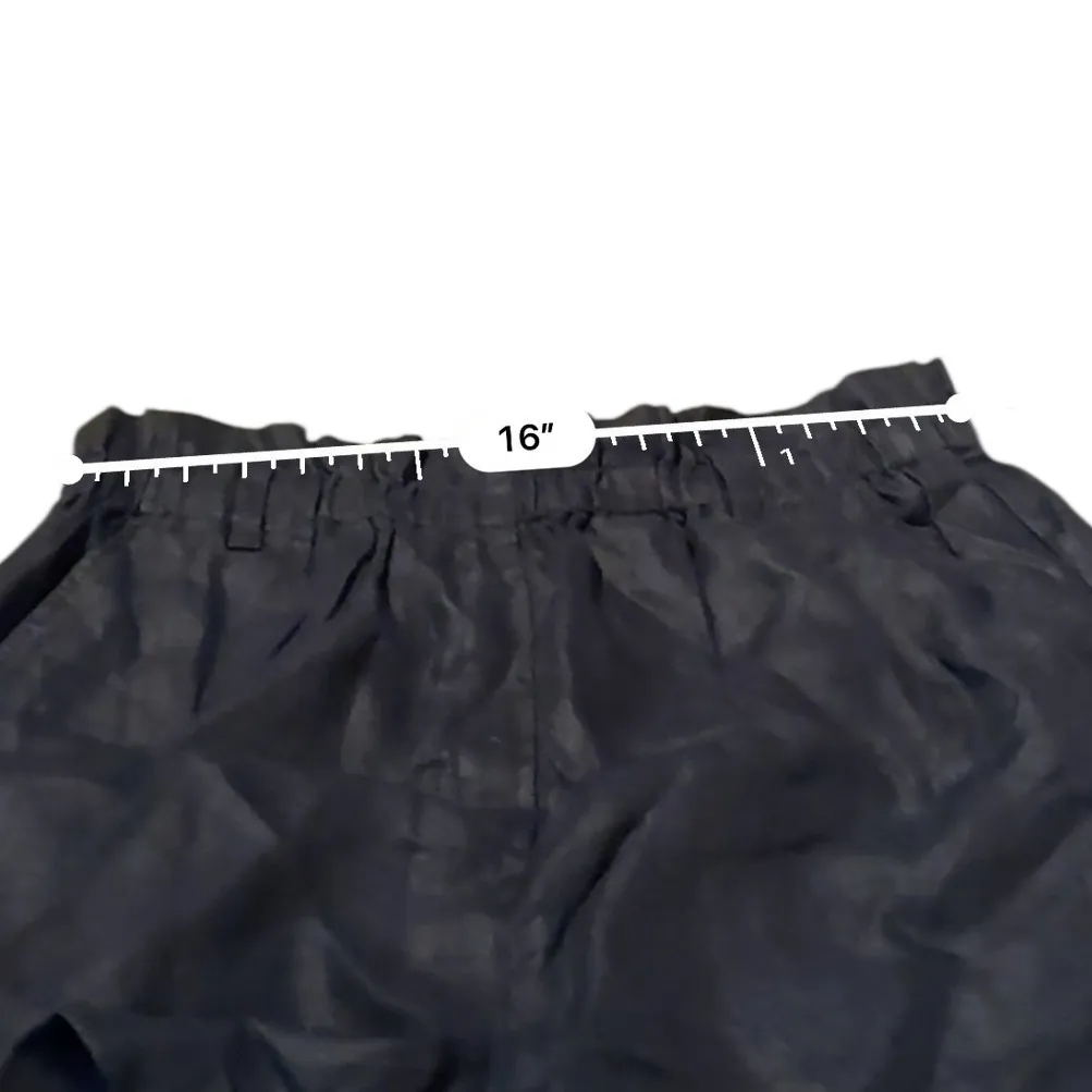 Banana Republic NWT Black Paperbag Waist Shorts Size Large Linen Summer - Image 7