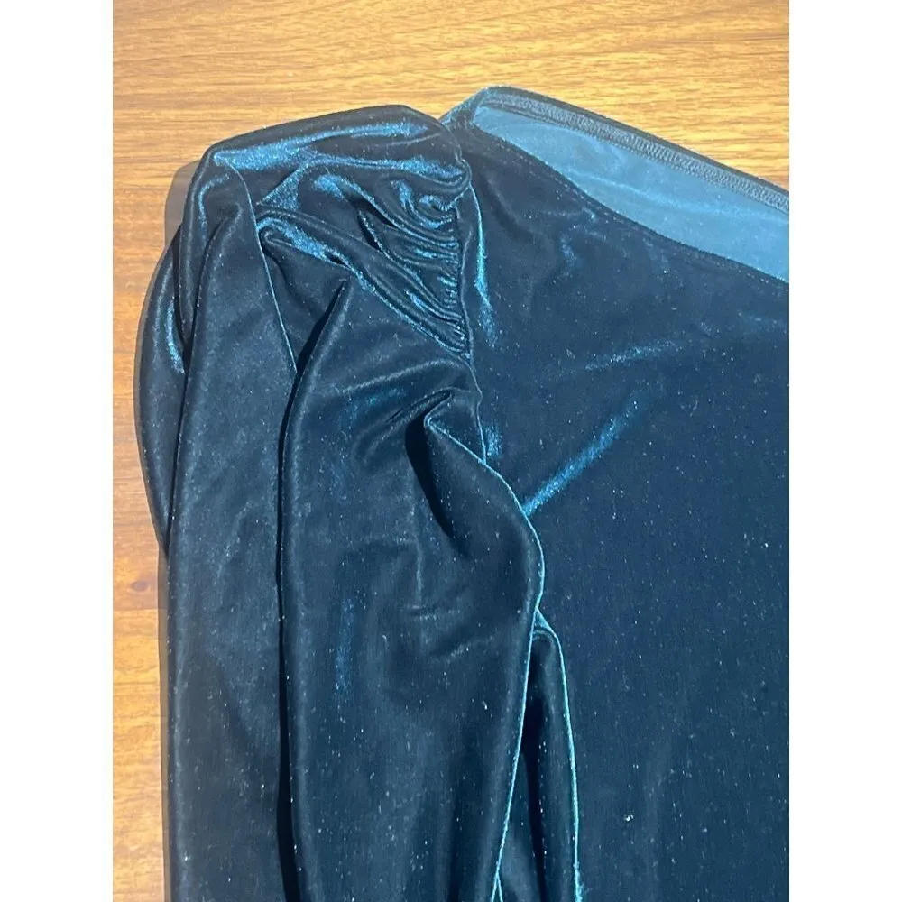 ALIX NYC Dakota Velvet Bodysuit in Jasper Large New Womens Top Blouse Blue - Image 7