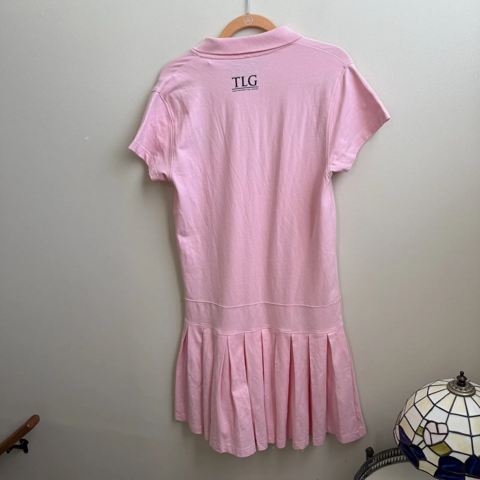 NWT THE Littlest Golfer LADIES GOLF POLO Embroidered Pink Dress Size L (14 - Image 4