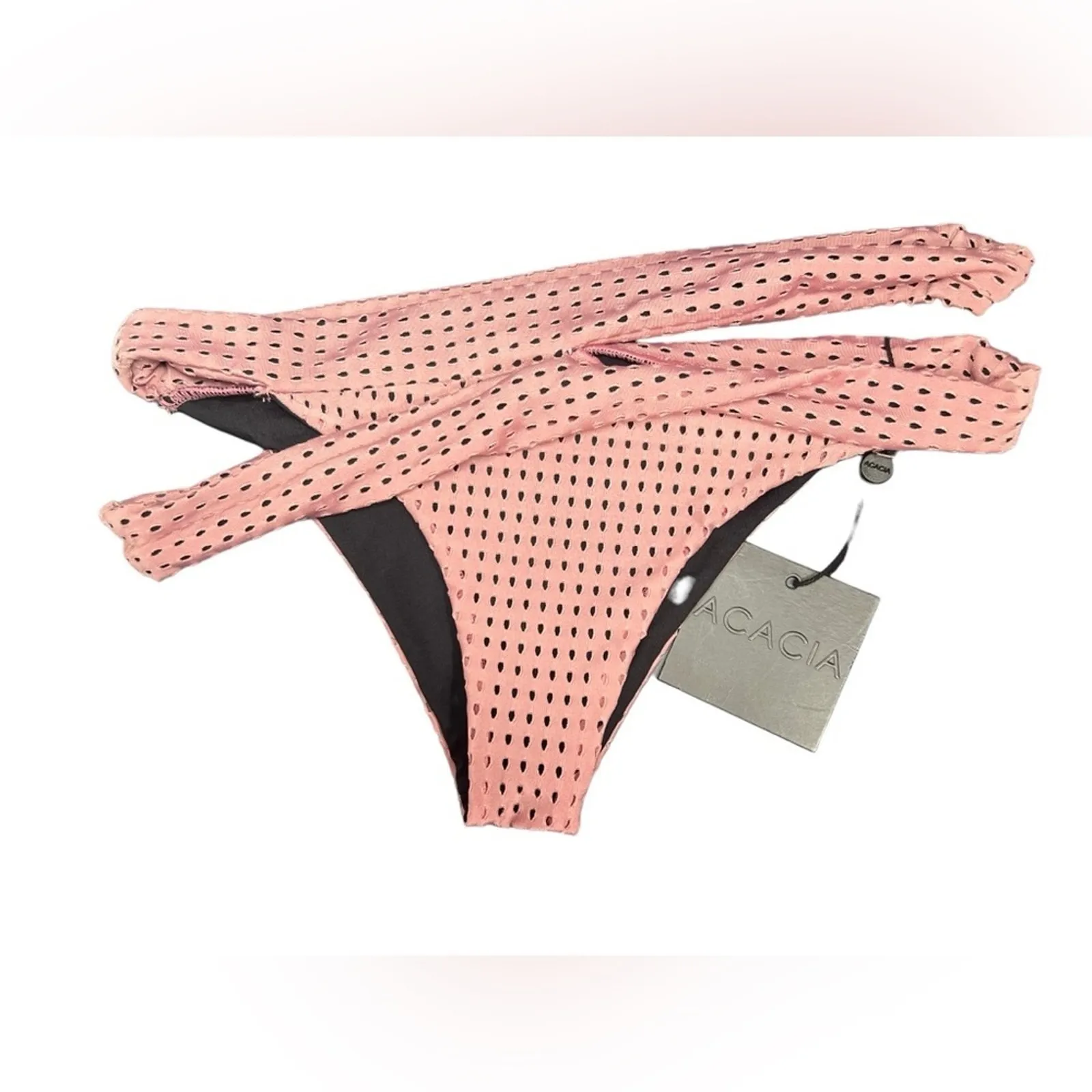 NWT ACACIA Fiji Mesh Bikini Bottom Size Large Pink - Image 7