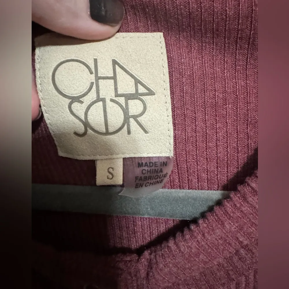 Chaser NWT long sleeve burgundy tshirt dress - Image 2