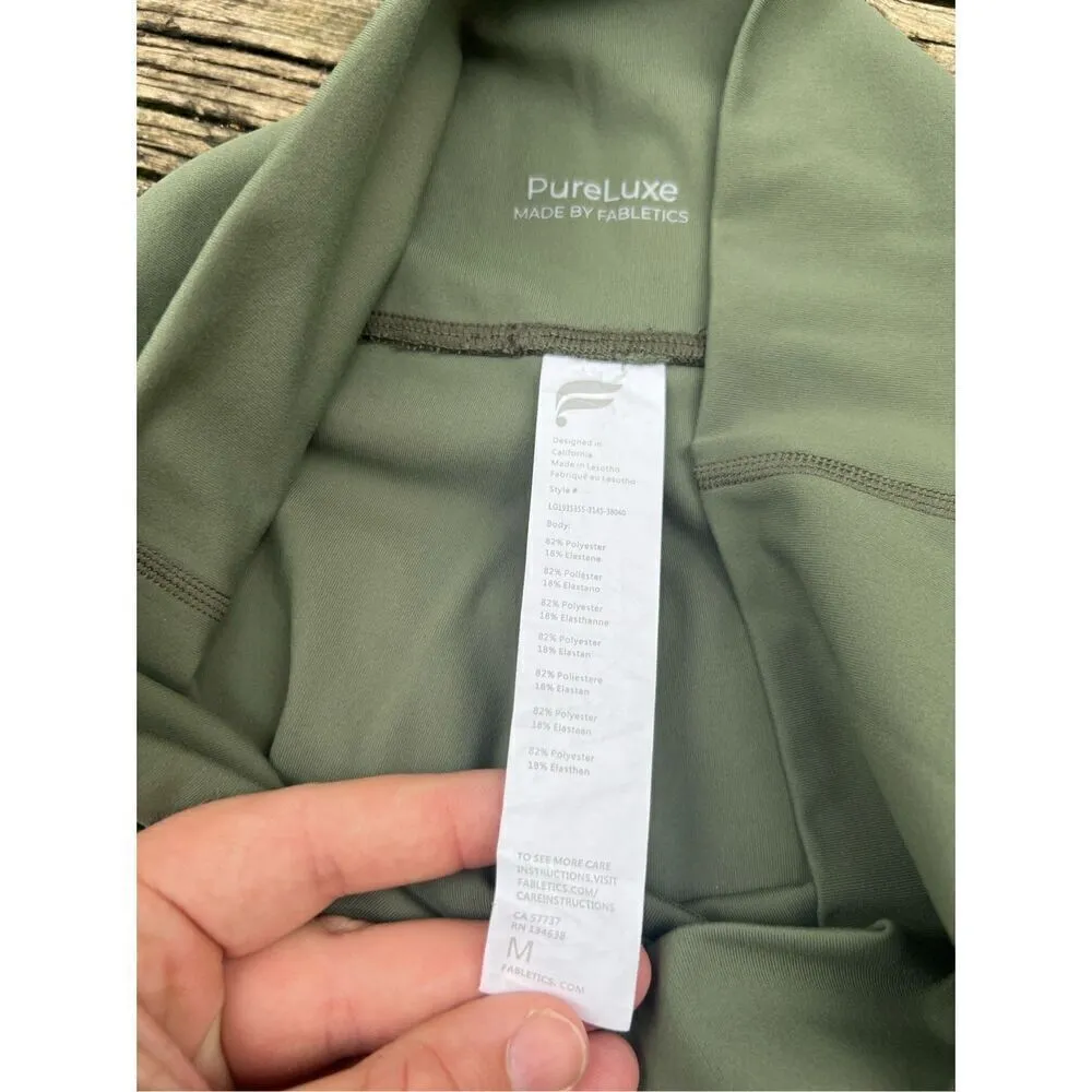 Pure Luxe By Fabletics Green Bootcut Leggings Woman’s Size Medium - Image 2