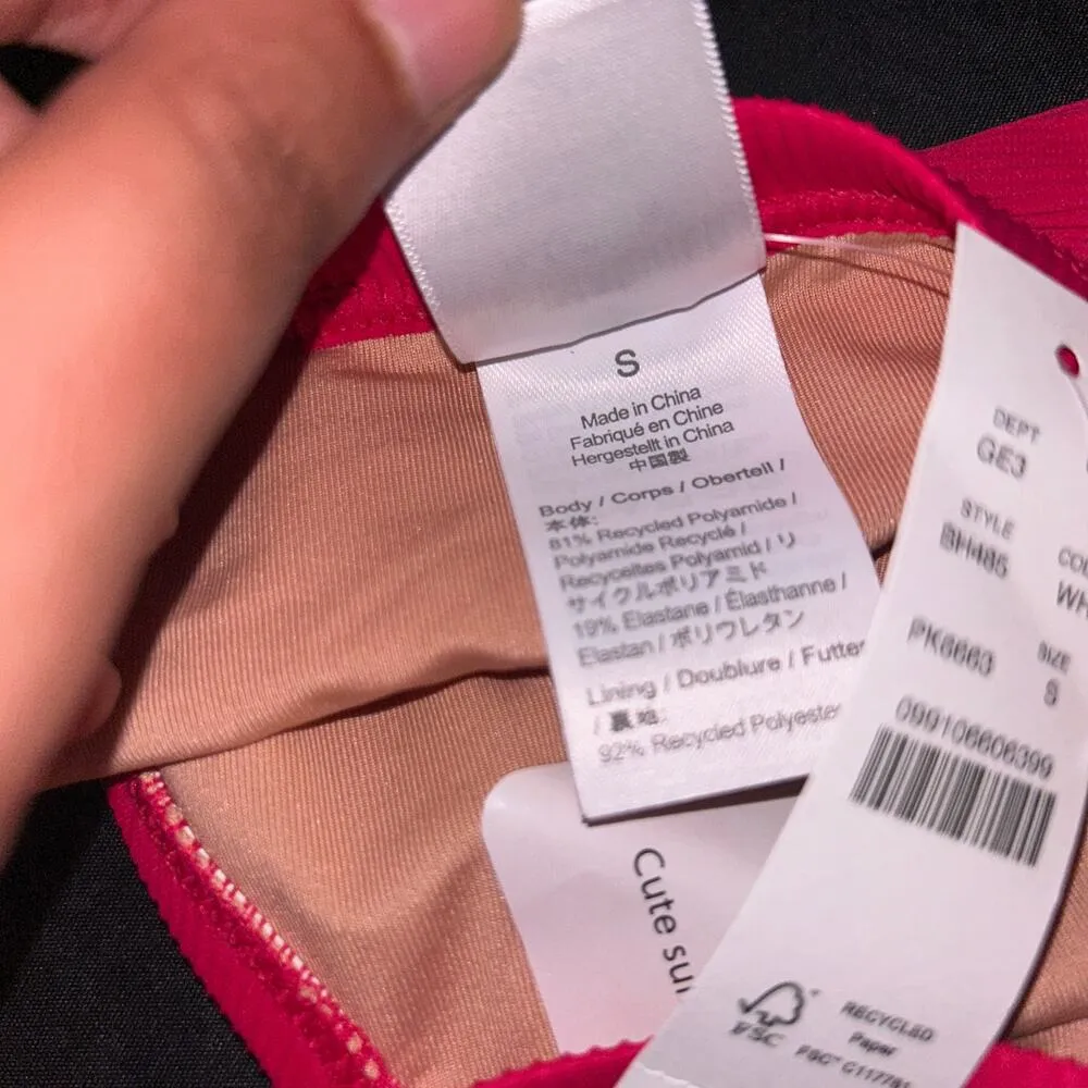 New J. Crew Fuchsia Pink Ribbed Hipster Bikini Swim Bathing Suit Bottom Small - Image 7