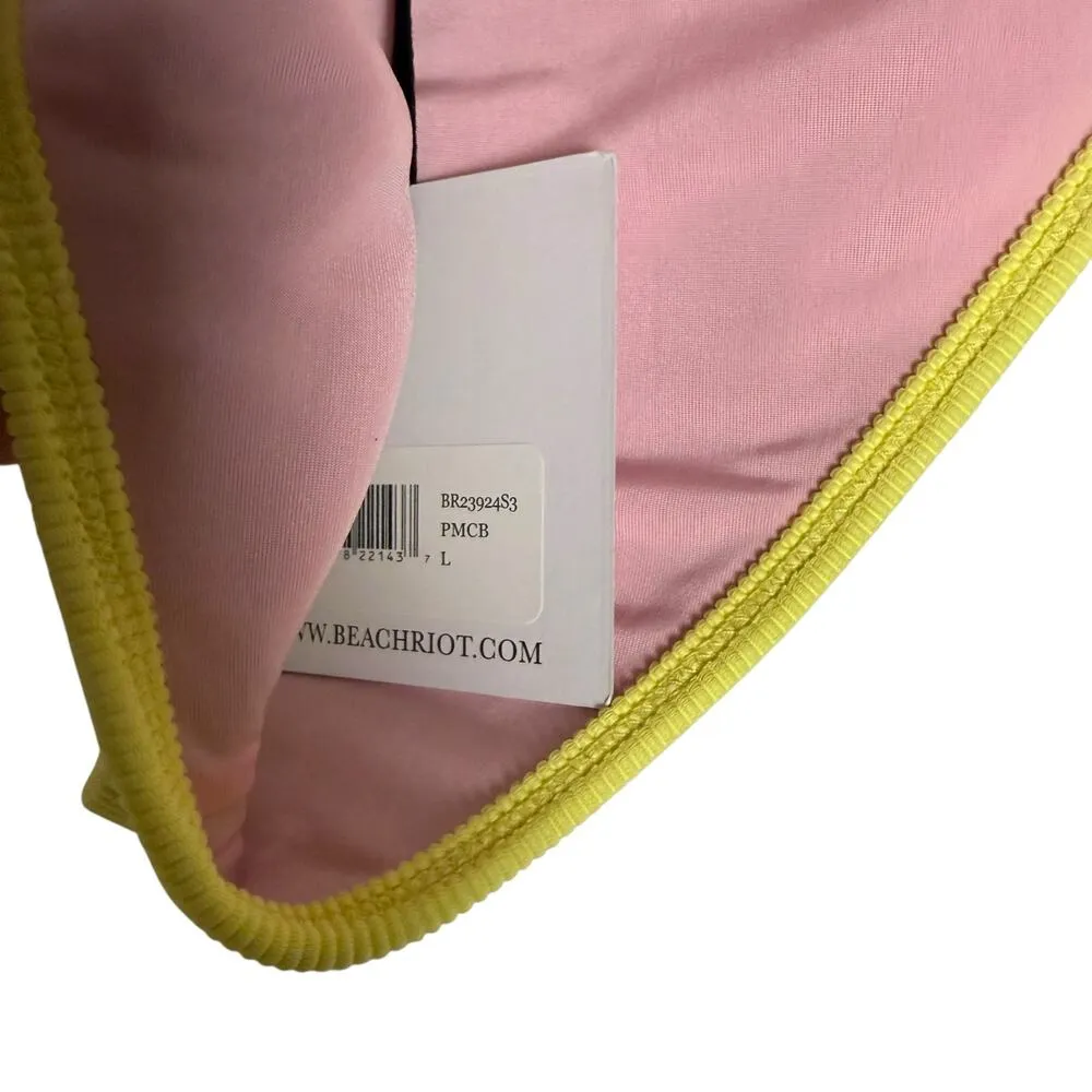Beach Riot Emmy Pastel Macaron Colorblock High Waisted Bikini Bikini Bottoms L - Image 7
