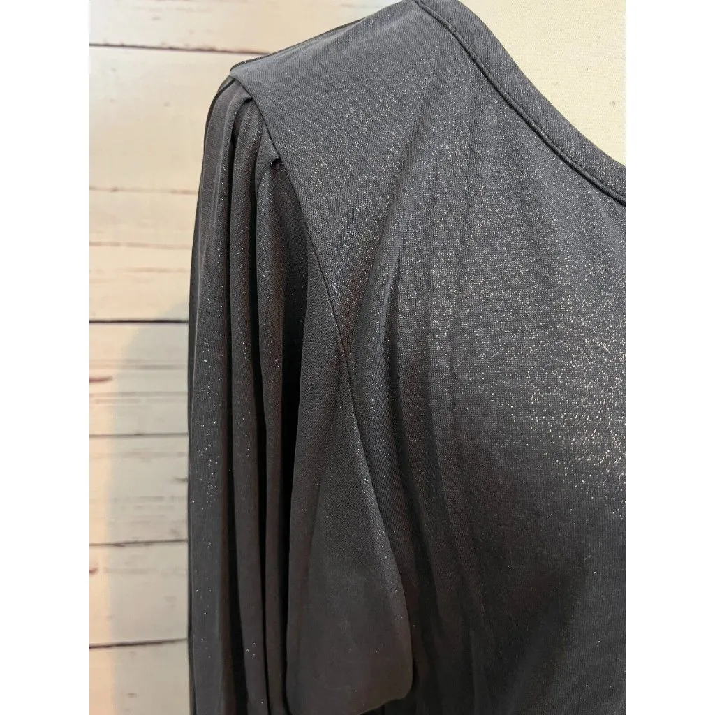 We the Free Small Tunic Shirt Top Sparkle Long Sleeve Tunic Silver Womens‎ - Image 9