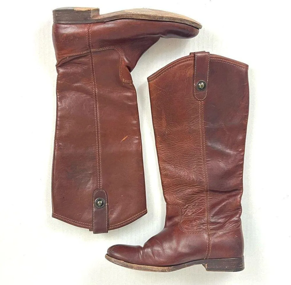 Frye Melissa Button Cognac Boots - Size 6 - Image 2