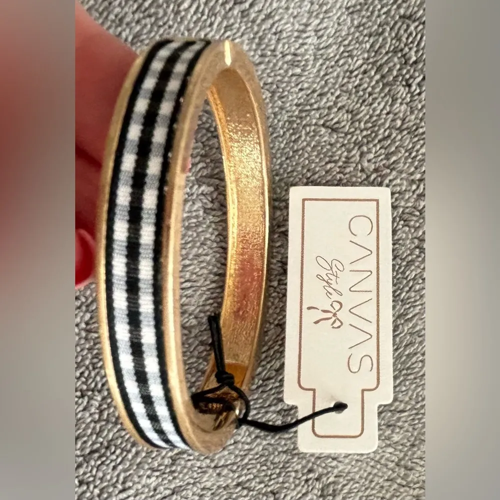 NWT CANVAS Makenzie Gingham Hinge Bangle - Image 2