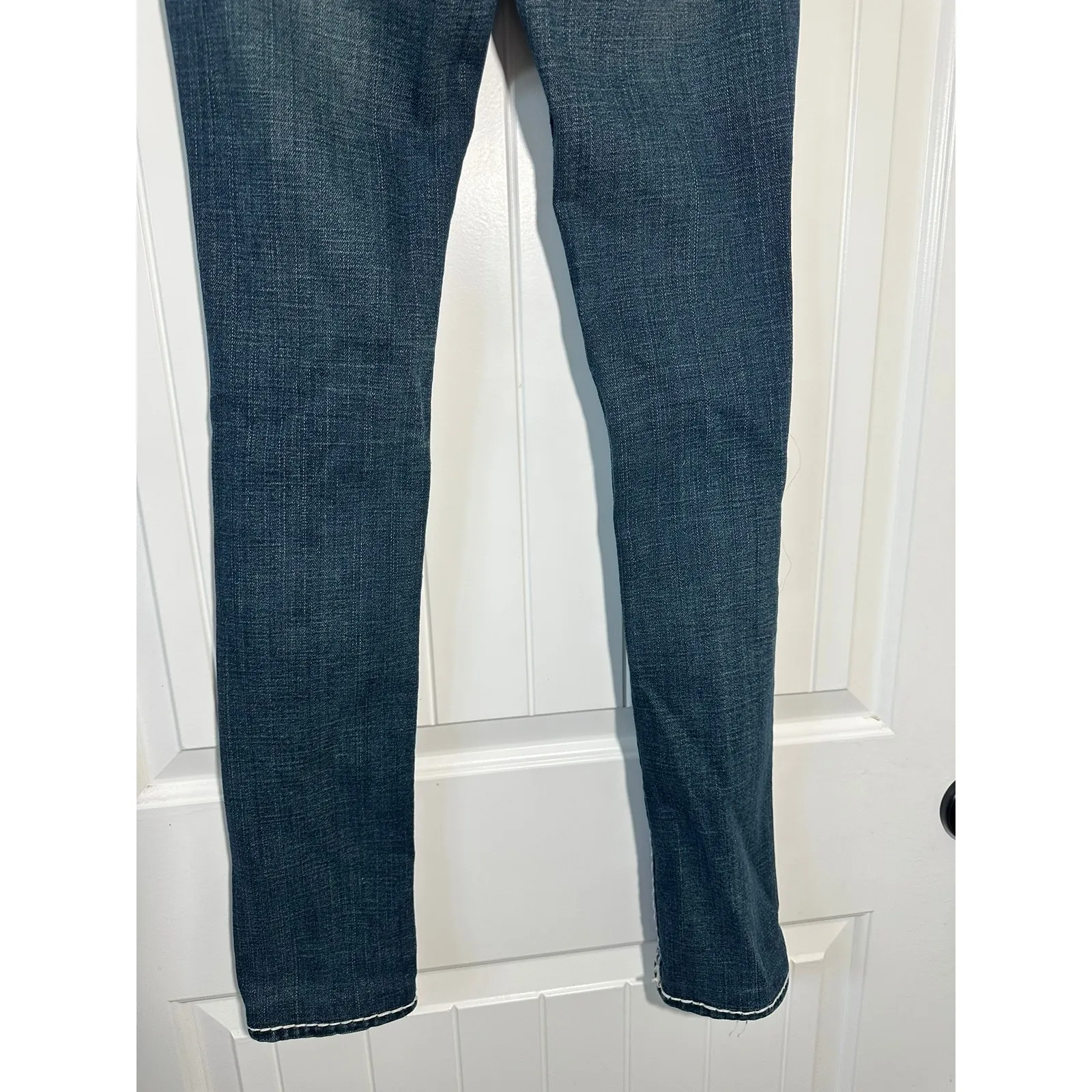 Vintage Y2K‎ True Religion Julie T White Stitching Low Rise Skinny Jeans Size 26 - Image 6