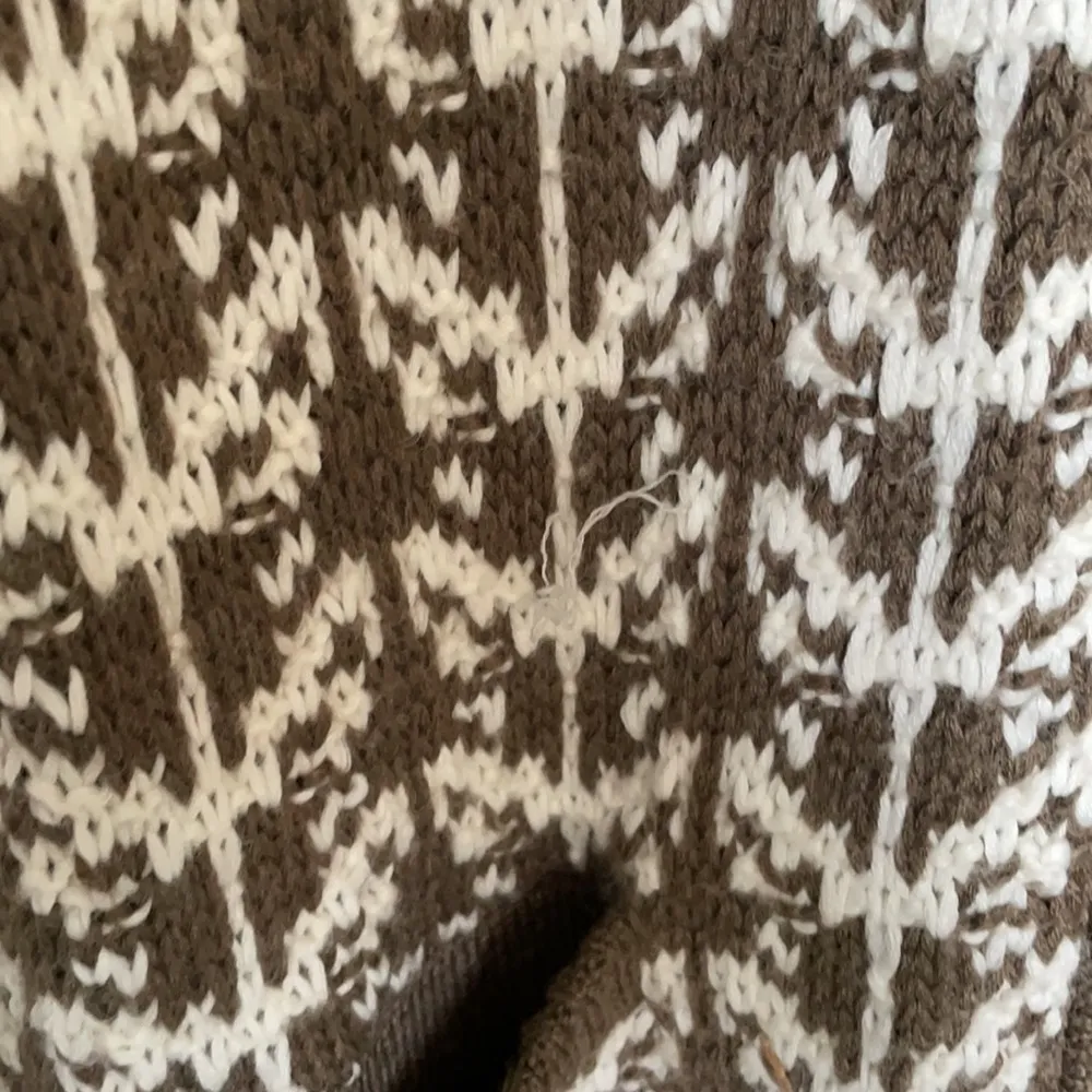 Half sleeve browns and white zip sweater szS Brown - Image 2