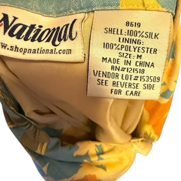 Vintage National‎ Silk Jacket Size M - Image 5