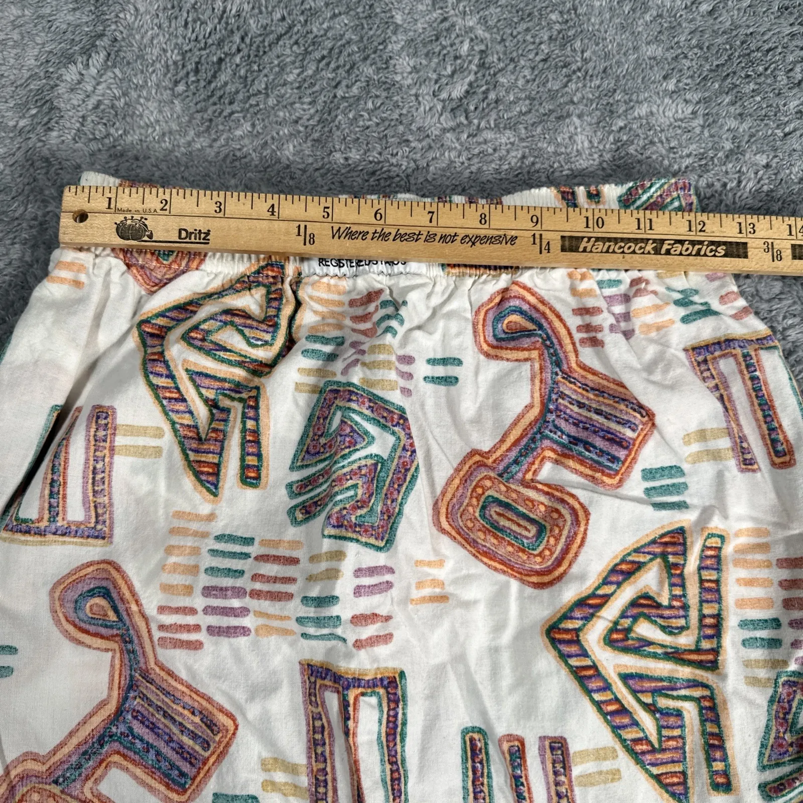 Vintage 1980s NOS Marshall's Tag One Size Skirt Dress Pants Women's Geometric - Image 6