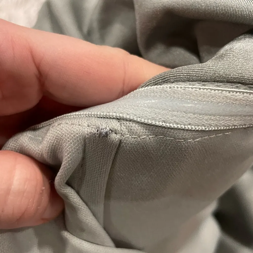 La Femme 29619 Silver One Sleeve Ruched Gown 16 - Image 8