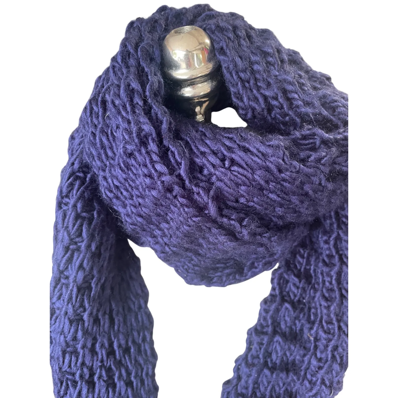 2/$15 Old Navy purple knit scarf - Image 2
