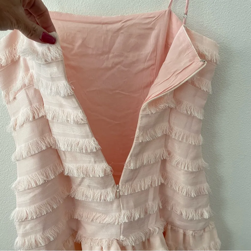 NWT Princess Polly Molina Pastel Orange Ruffled Fringe Mini Dress  6 - Image 13