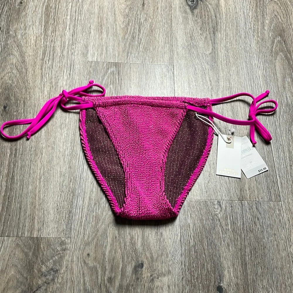 Good American Always Fits Bikini Bottom in Fuchsia Size 3/4 (Large-Extta Large) - Image 7
