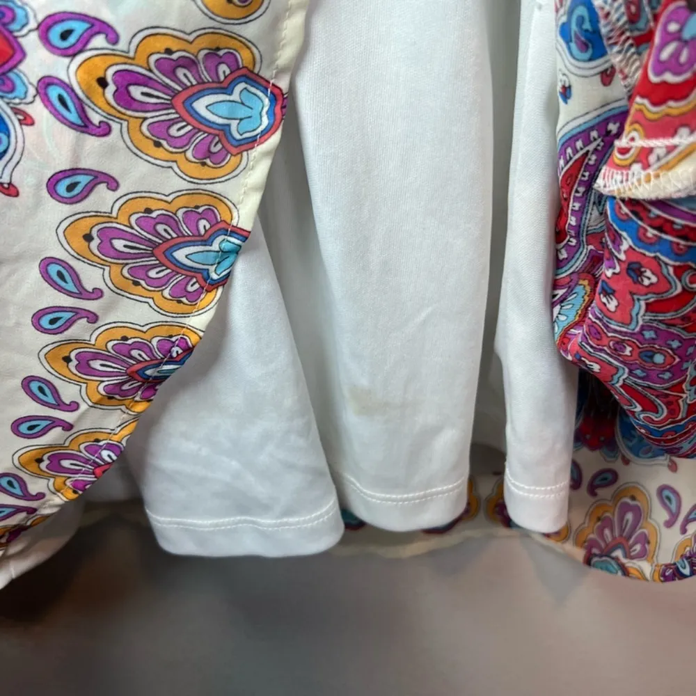 Show Me Your Mumu V-Neck Tunic Blouse Mini Dress Medallion Paisley Boho Sz Large - Image 2