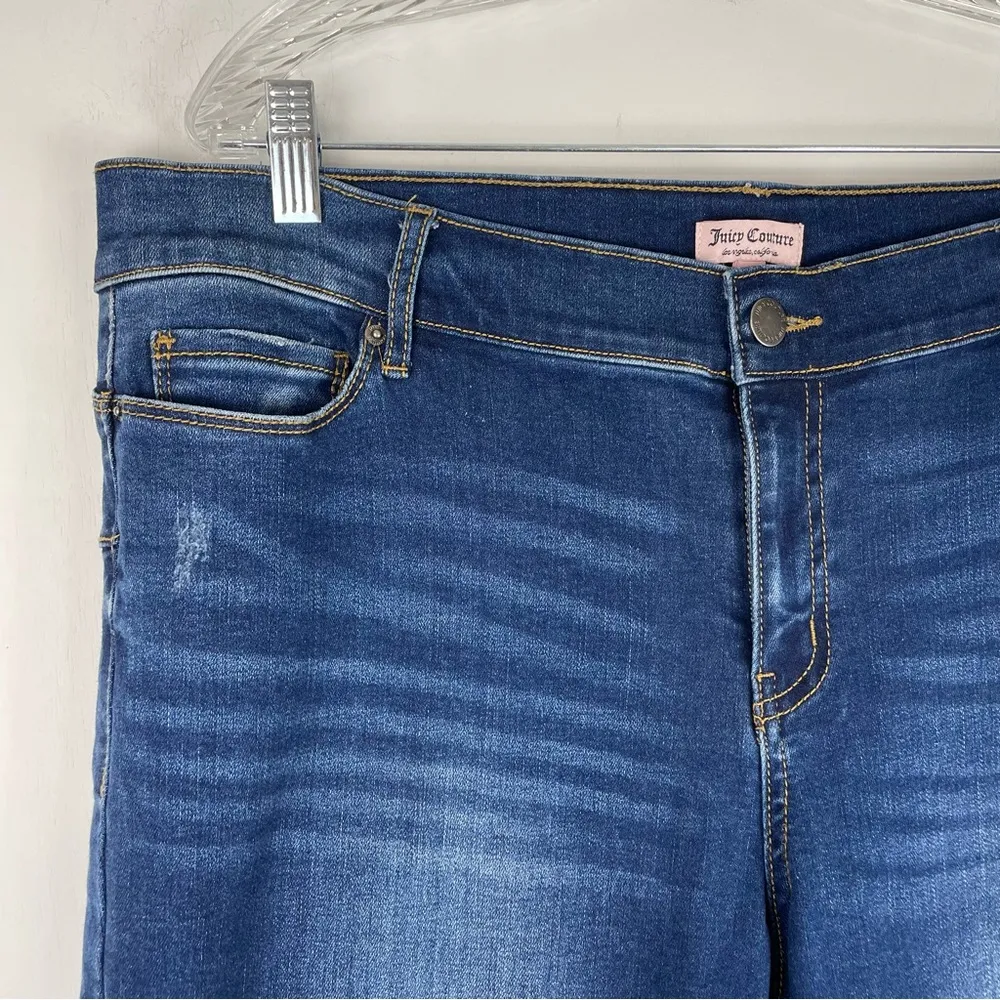 NWOT Juicy Couture Sz 18 Distressed Skinny Jeans Asymmetrical Raw Hem Boho - Image 8
