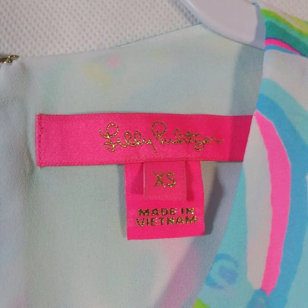 Lily Pulitzer Lyle Sleeveless Tank Blouse Bright Vacation Resort Size XS - Image 5