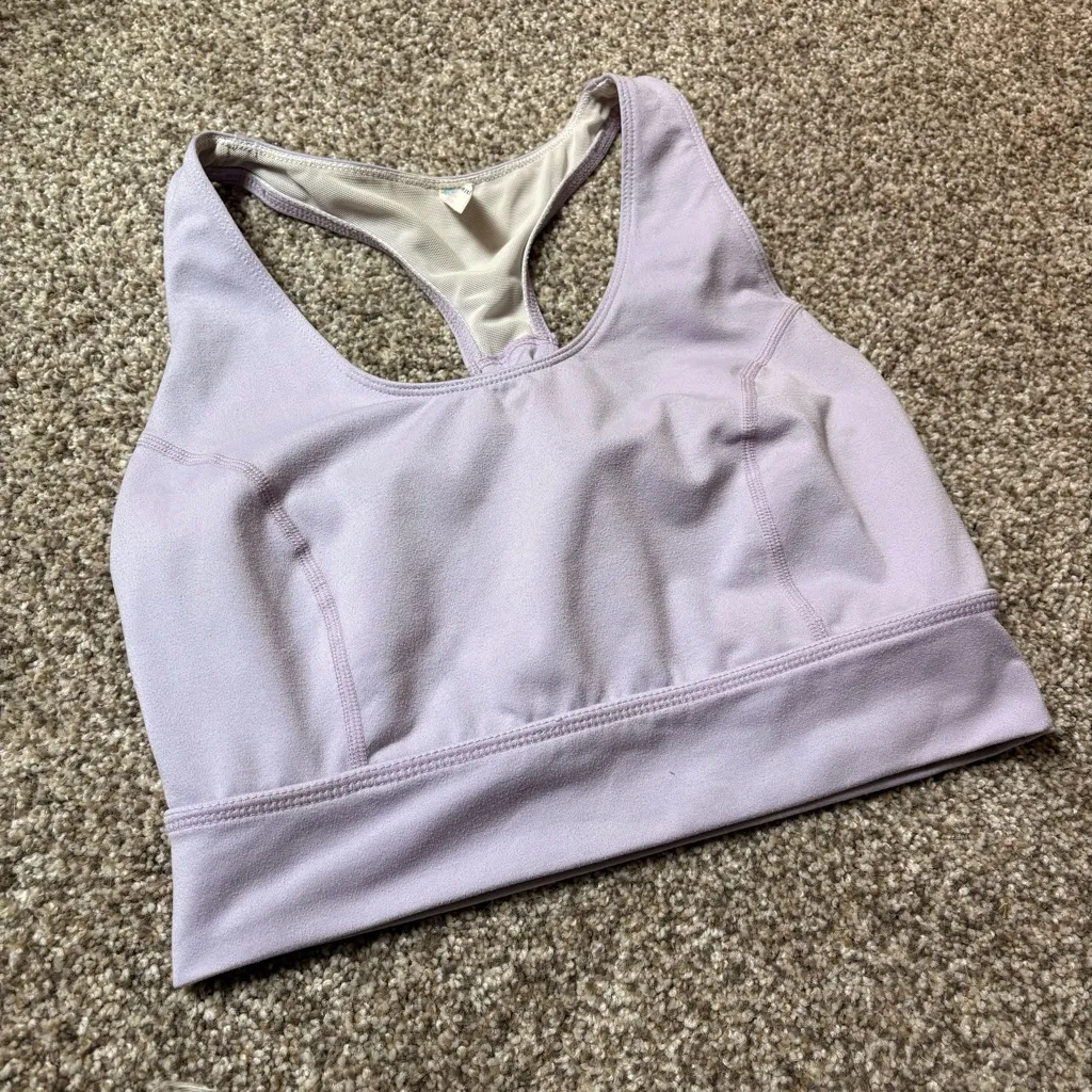 Free People FP Movement Synergy Crop Sports Bra Pale Purple Women’s Small - Image 1