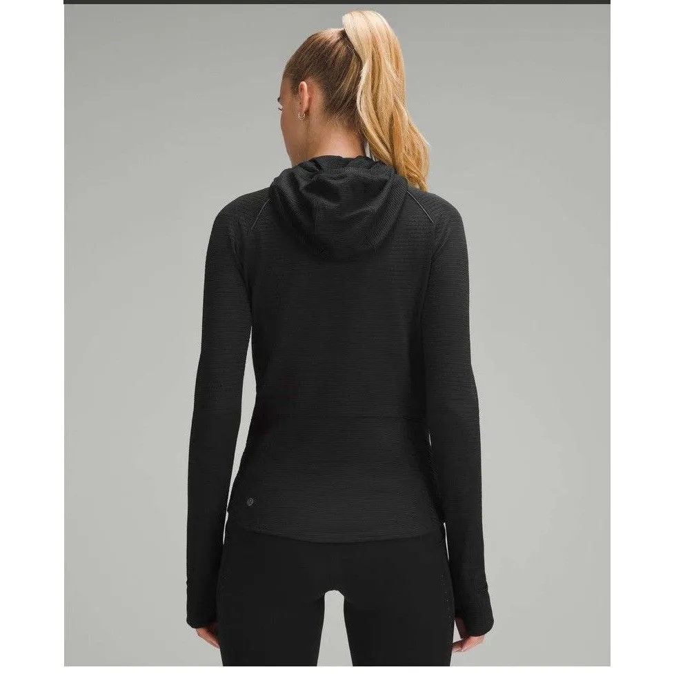 Lululemon Ventscape Hooded Balaclava Long Sleeve Size 4, Black 1/2 Zip Running - Image 7