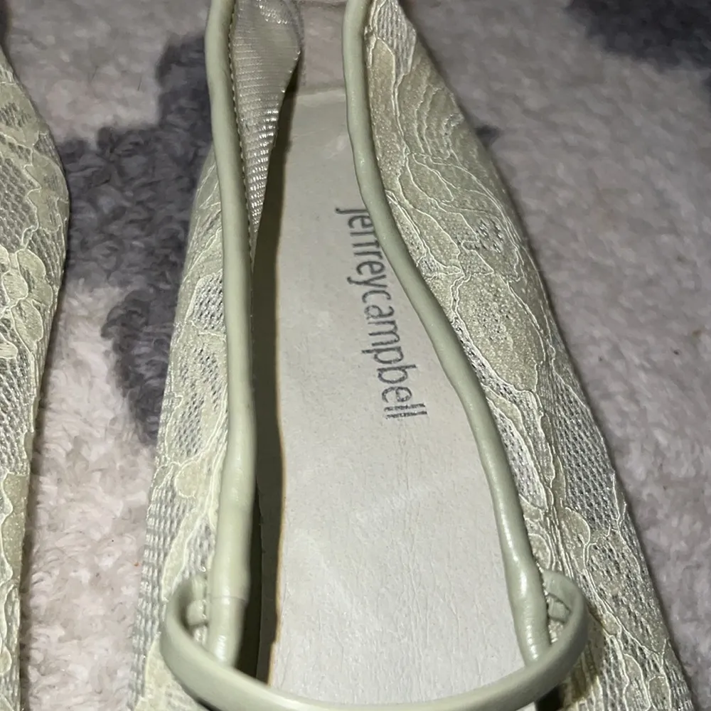 JEFFERY CAMPBELL Swan Lake Lace Flats in Mint NWOB Size 10 - Image 5