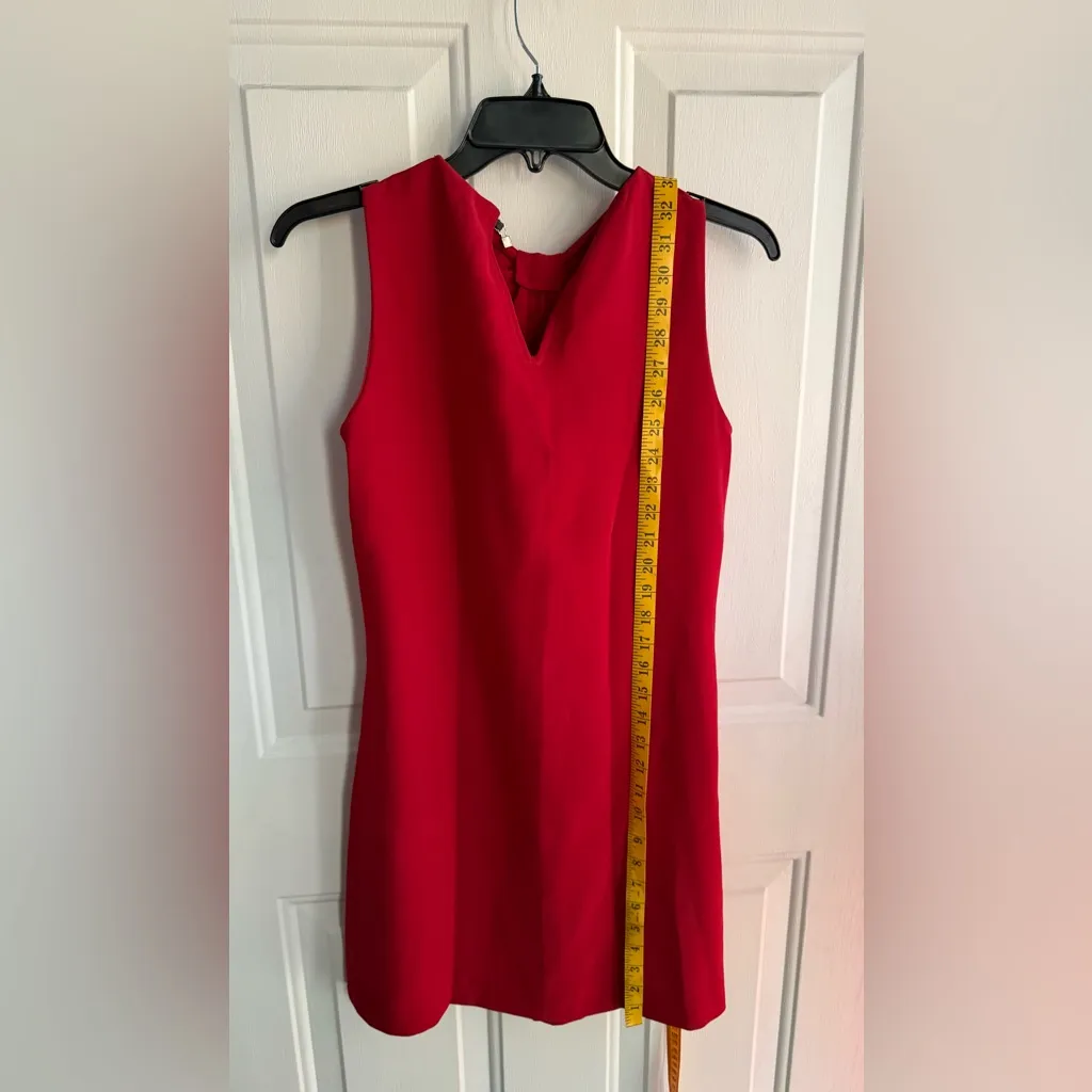 MANGO Suit Red Bow Front Sleeveless Shift Dress Women’s SIZE 2 - Image 8