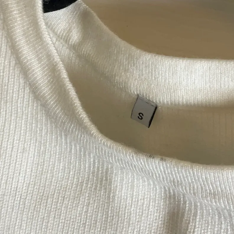 Womens Dresses Striped Knit Top Pleated Loose Swing Mini Short Sleeve Dress S White - Image 7