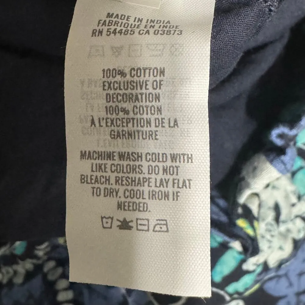 AERIE Floral Crochet Lace Ruffle Skort Cotton Elastic Batik Blue Aqua NWT - XS - Image 8