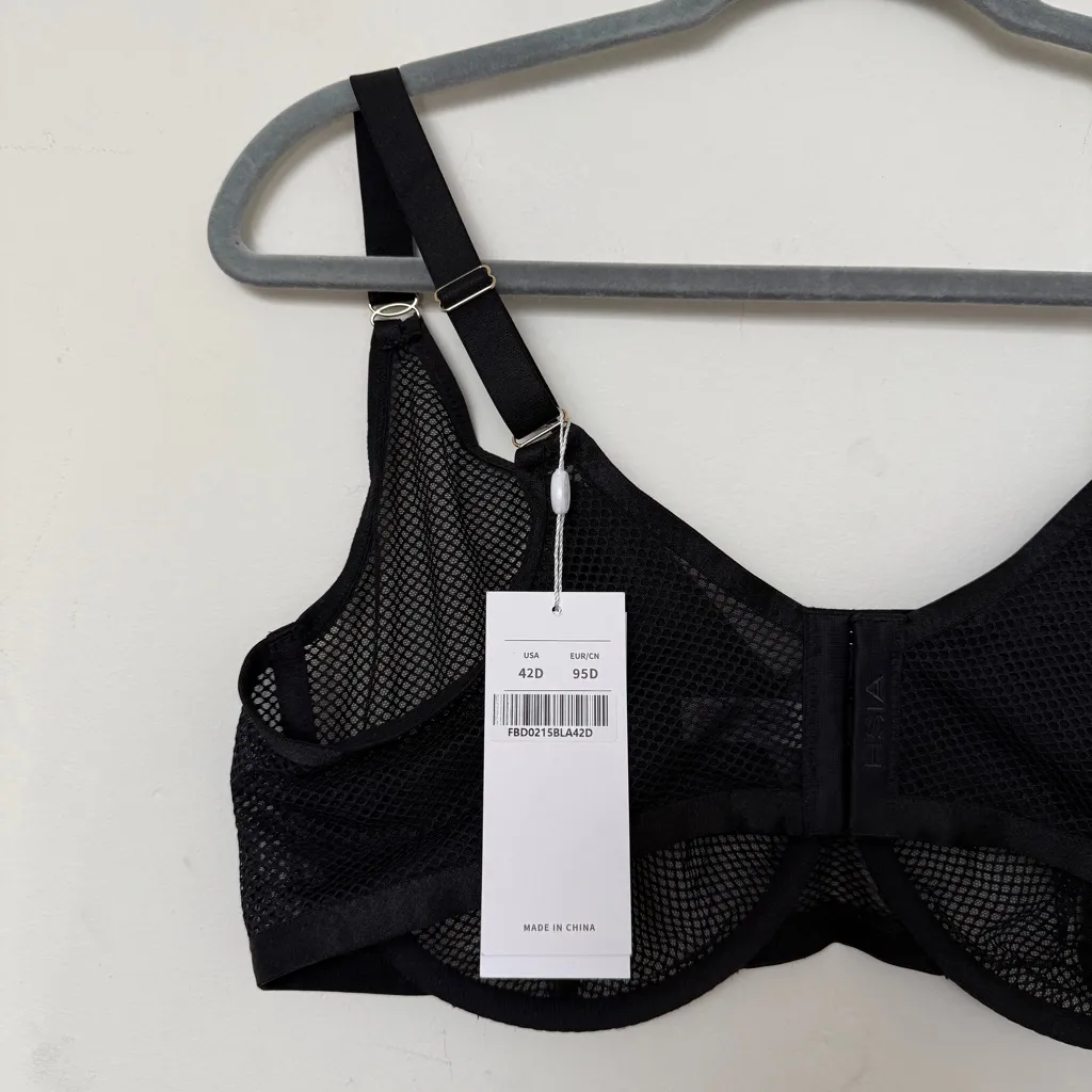 HSIA Enchante Punk Chic Strappy Unlined Balconette Bra Black Size undefined - Image 4