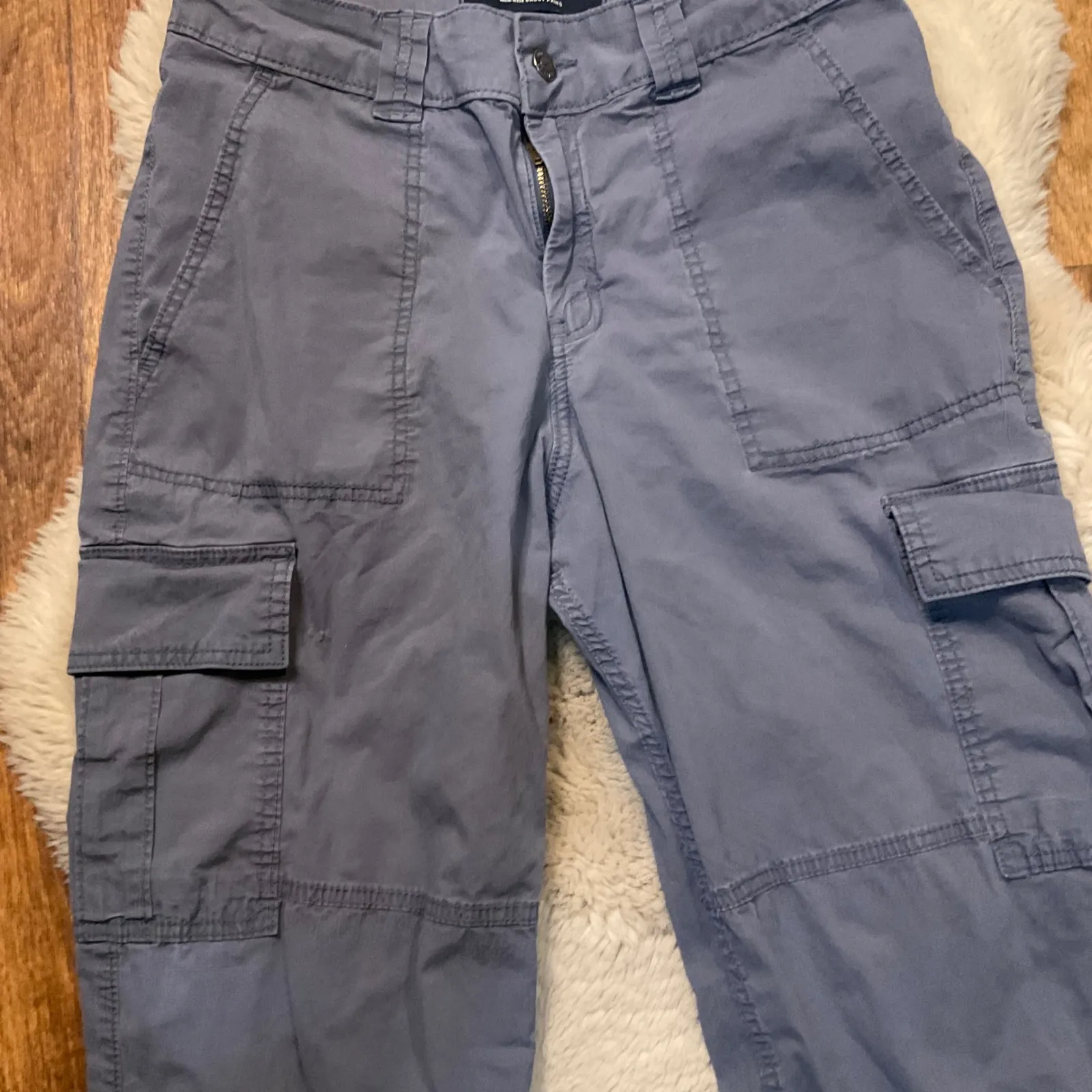 Hollister Pants‎ High Rise Baggy Carpenter Womens Size 7 Gray 28 - Image 4