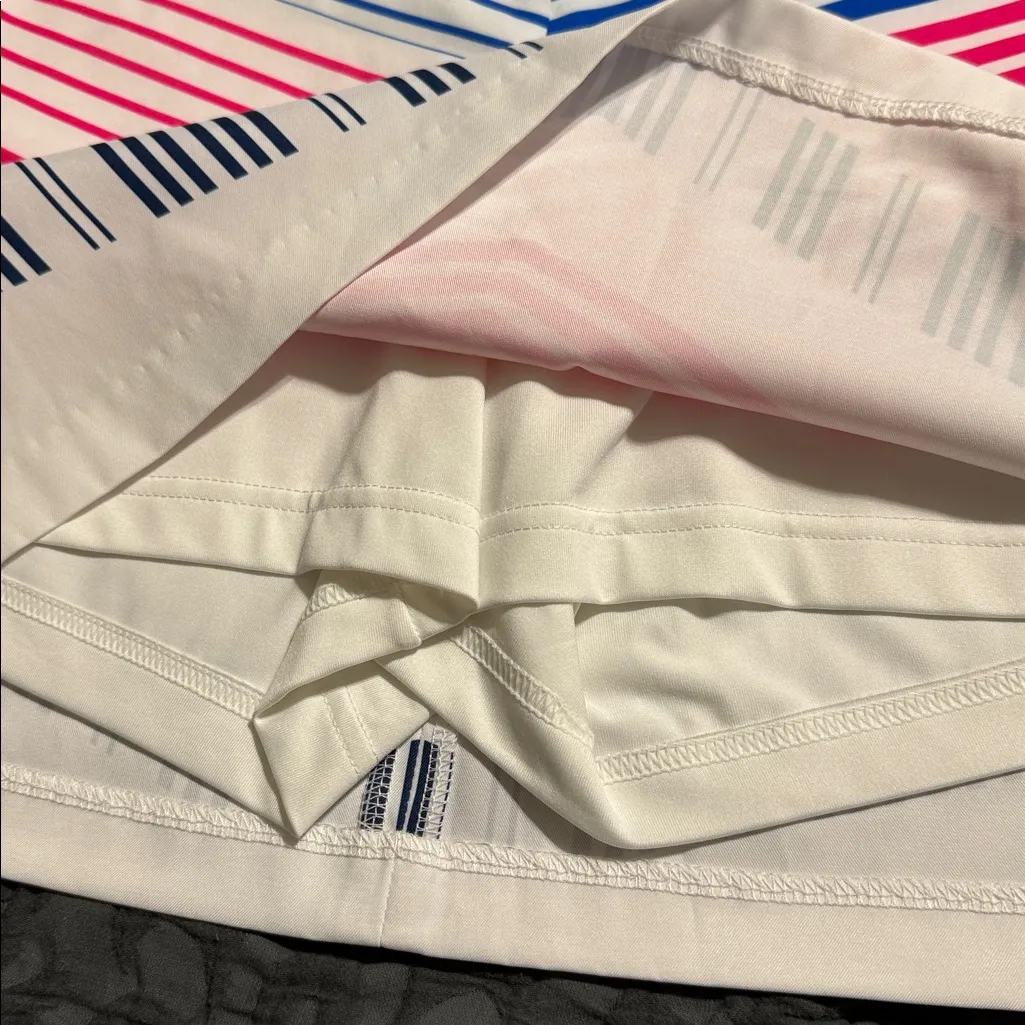 Lady Hagen Skort Womens 2 Pink Blue Stripe Athletic Stretch Golf Tennis Pockets - Image 7