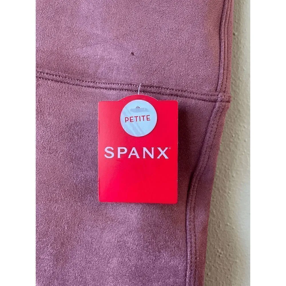 Spanx Faux Suede Leggings in Rich Rose Women's Size 3X Petite - Image 3
