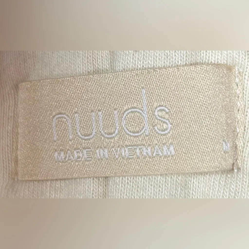 Nuuds Women’s Size M Cream PJ Fleece Pockets Shorts Size M - Image 4