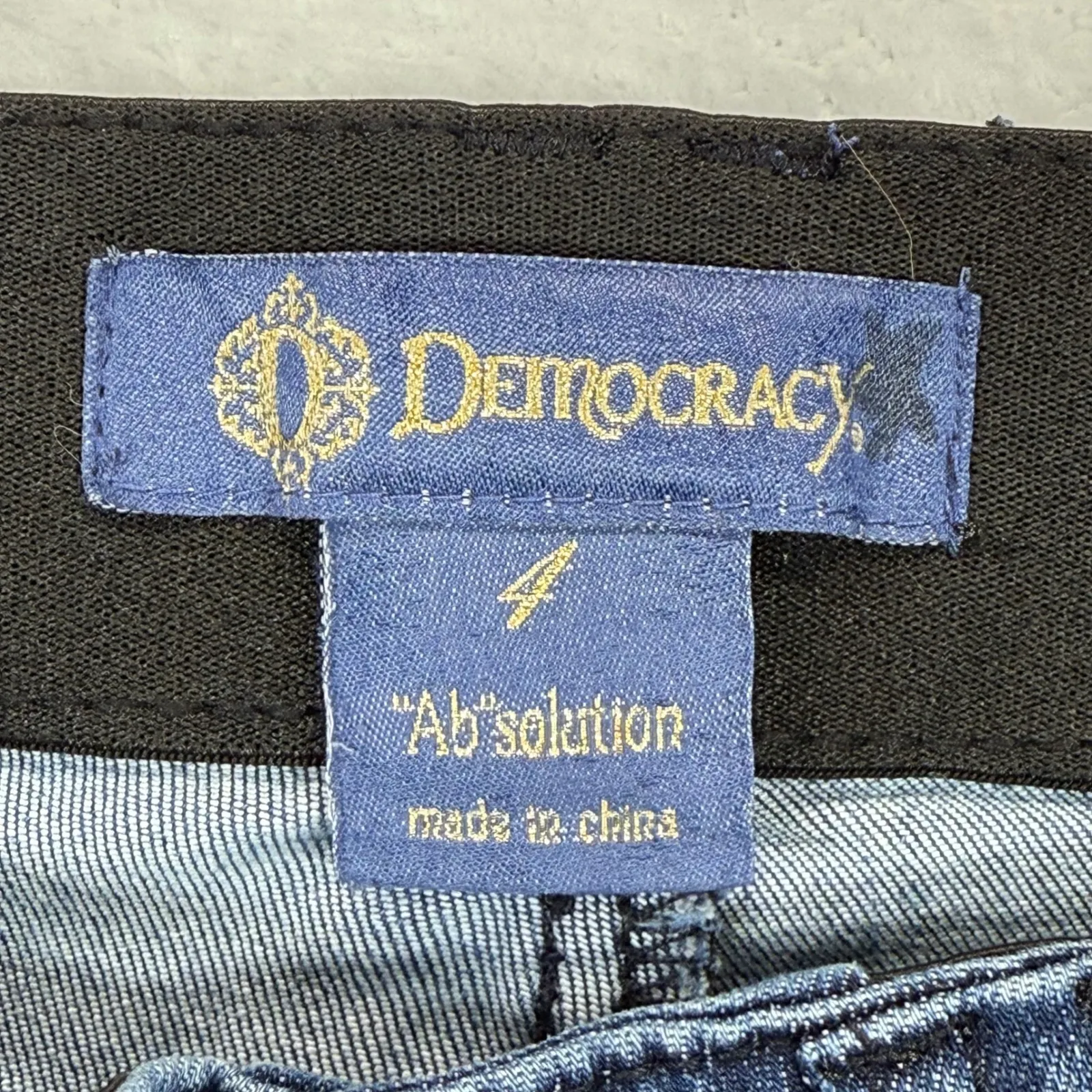 Democracy‎ Ab Solution Ankle Skinny Jeans Dark Wash Denim Stretch Size 4 - Image 6