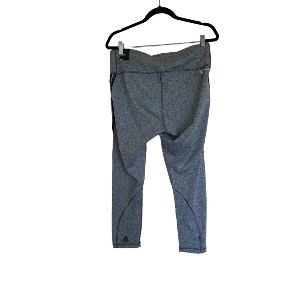 NWT adidas Versatility Training Icon 3-Stripes 7/8 Tights,Dark Grey - Image 7