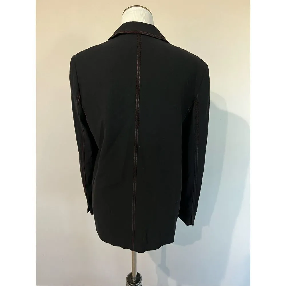 Escada women black jacket long sleeves size 38 May fit US 8 - Image 7