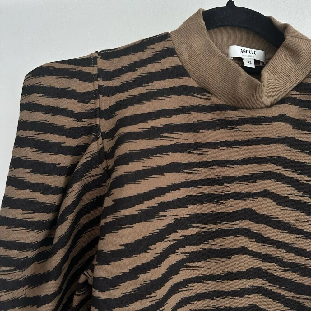 Agolde Sweatshirt Bodysuit Lot Womens S XS Crew Neck Folded Sleeve Sweater Top - Image 4