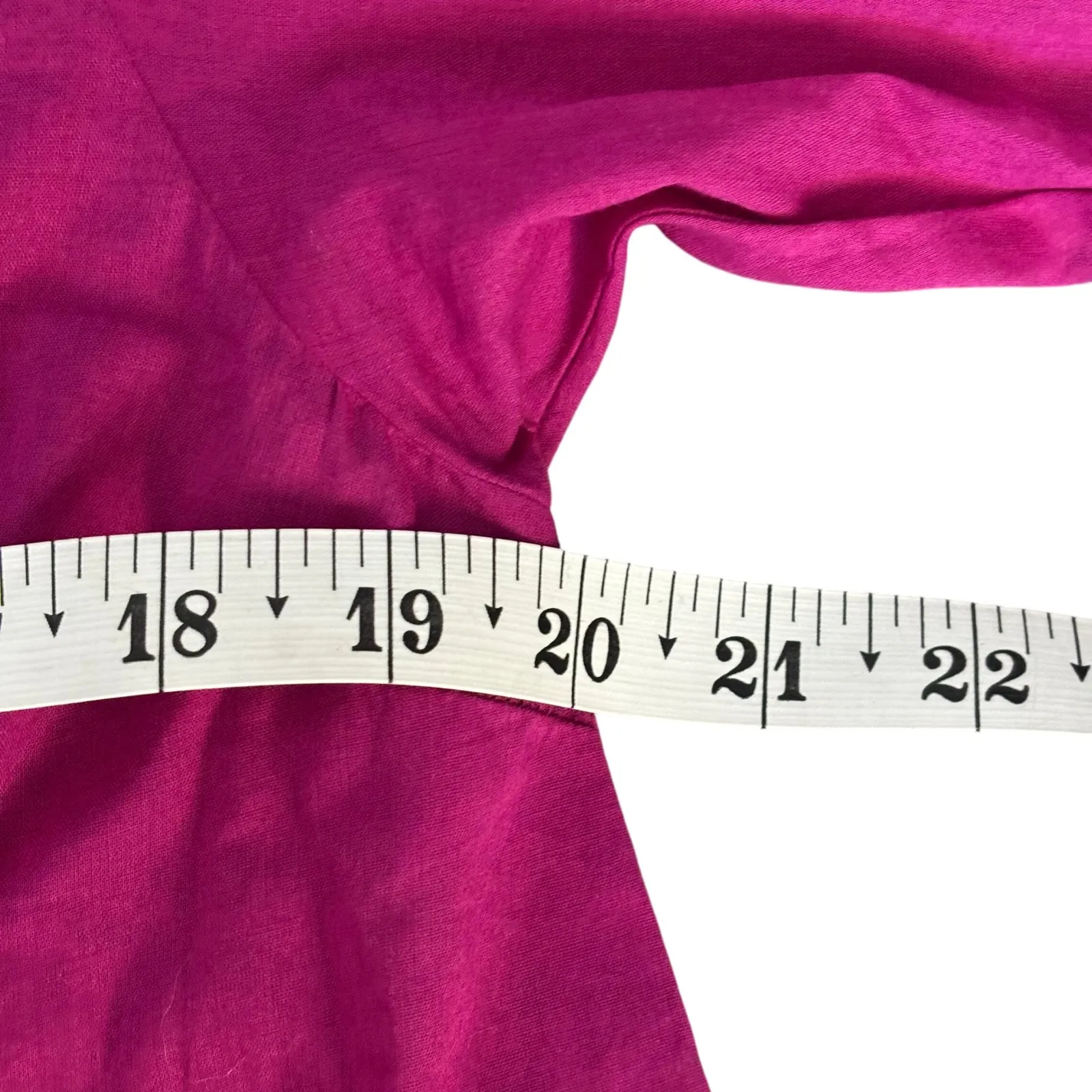 Farm Rio X Anthropologie Kelsie Peasant Blouse Sz M Purple Boho Puff Sleeve Lace - Image 7